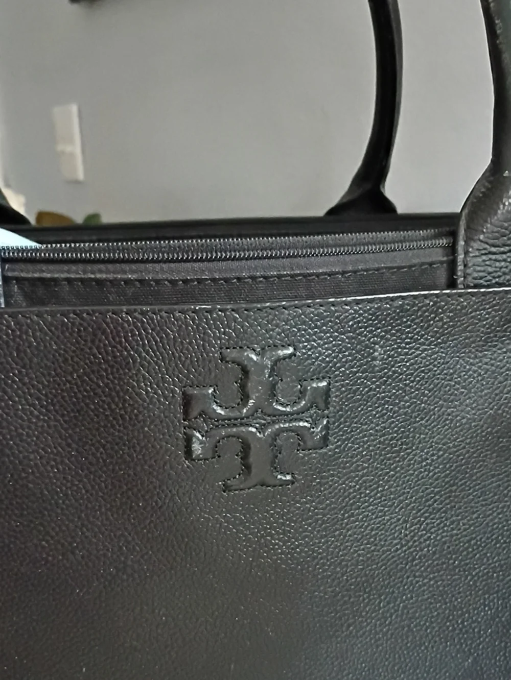 Tory Burch Black Leather Tote Bag